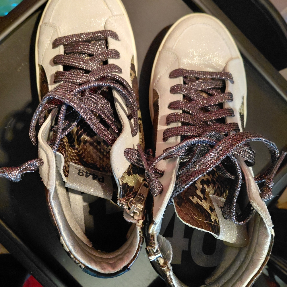 P448 Snake Print High-Top Sneakers - Picture 10 of 11